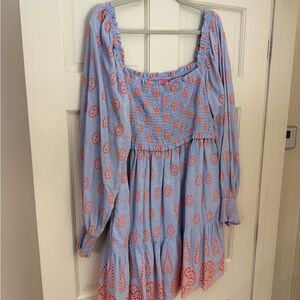 Lilly Pulitzer Blue and Pink Floral Dress